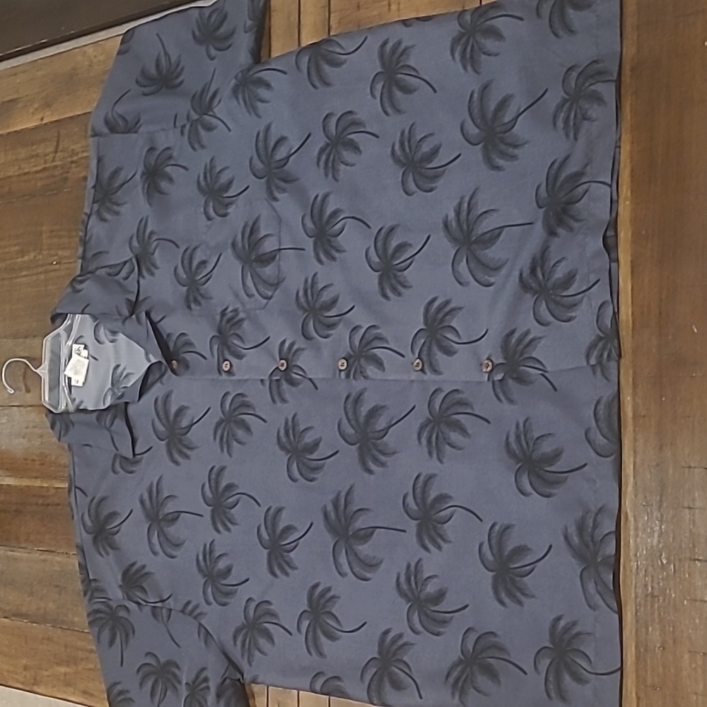 Makani Hawaiian Palm Tree Button Up Shirt XL
